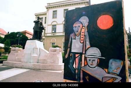 Kaposvár a Festők Városa-stock-foto