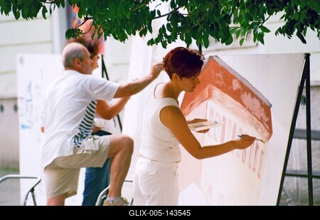 Kaposvár a Festők Városa-stock-foto