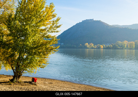 Dunapart, Nagymaros-stock-foto