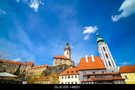 Cesky Krumlov, Southern Bohemia, Czech Republic-stock-foto