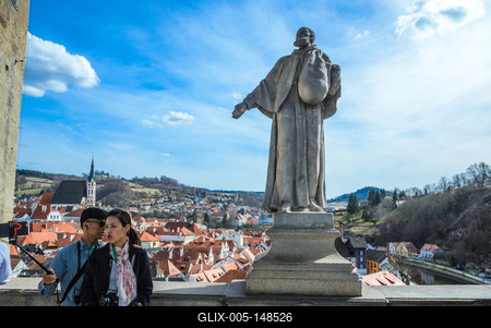 Cesky Krumlov, Southern Bohemia, Czech Republic-stock-foto