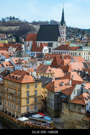 Cesky Krumlov, Southern Bohemia, Czech Republic-stock-foto