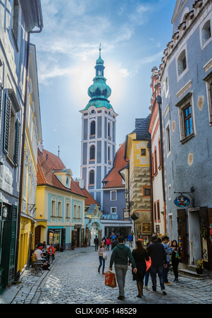 Cesky Krumlov, Southern Bohemia, Czech Republic-stock-foto