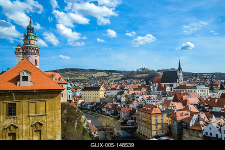 Cesky Krumlov, Southern Bohemia, Czech Republic-stock-foto