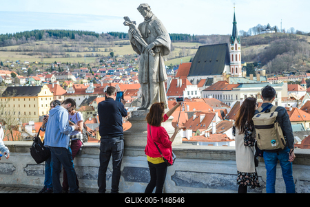 Cesky Krumlov, Southern Bohemia, Czech Republic-stock-foto
