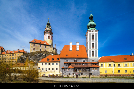 Cesky Krumlov, Southern Bohemia, Czech Republic-stock-foto