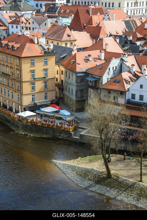 Cesky Krumlov, Southern Bohemia, Czech Republic-stock-foto
