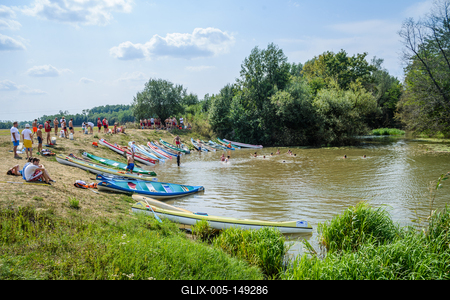 Vizitúrázók az Öreg-Túron-stock-foto