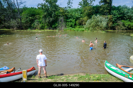 Vizitúrázók az Öreg-Túron-stock-foto