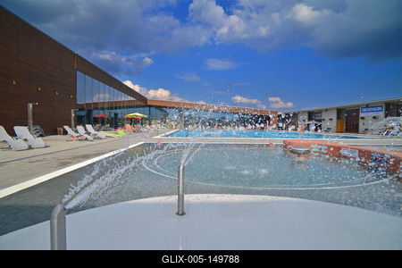 Budaörs, Váosi Uszoda-stock-foto