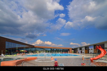 Budaörs, Váosi Uszoda-stock-foto