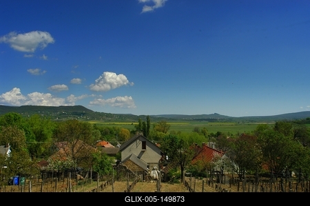 Mindszentkálla a Káli medencében-stock-foto