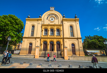 Pécs, a zsinagóga-stock-foto