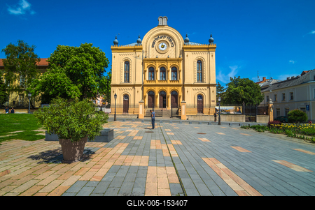 Pécs, a zsinagóga-stock-foto