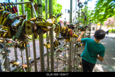 Pécs, a pécsi lakatfal-stock-foto