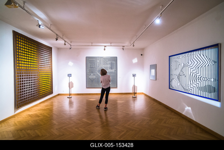 Pécs, Vasarely Múzeum-stock-foto