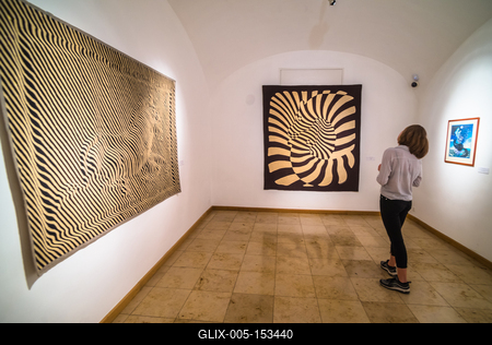 Pécs, Vasarely Múzeum-stock-foto