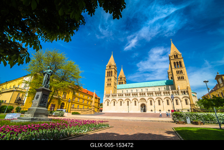 Pécs, Szent Péter- és Szent Pál-székesegyház-stock-foto