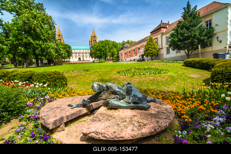 Pécs, Szent István tér-stock-foto