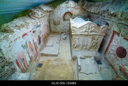 Pécs, Ókeresztény Mauzóleum-stock-foto