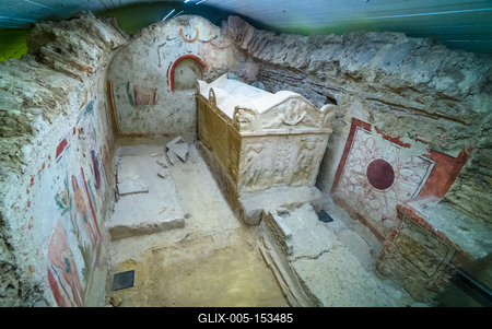 Pécs, Ókeresztény Mauzóleum-stock-foto