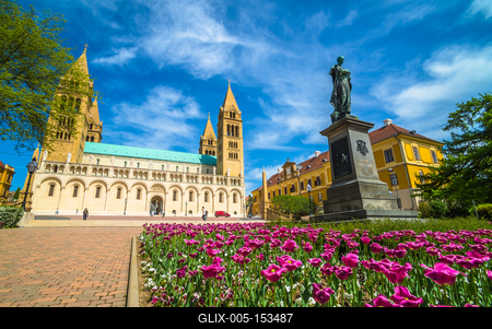 Pécs, Szent Péter- és Szent Pál-székesegyház-stock-foto