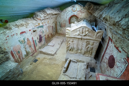 Pécs, Ókeresztény Mauzóleum-stock-foto