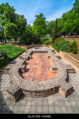 Pécs, Ókeresztény Mauzóleum-stock-foto