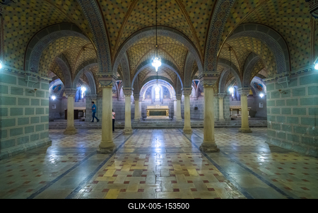 Pécs,  a Szent Péter- és Szent Pál-székesegyház altemploma-stock-foto