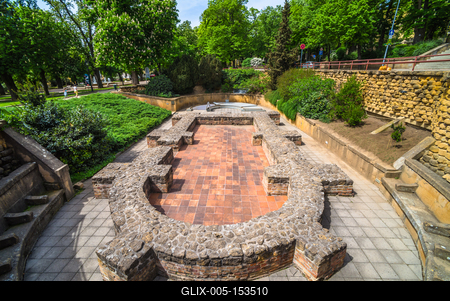 Pécs, Ókeresztény Mauzóleum-stock-foto