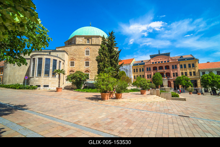 Pécs, Széchenyi tér-stock-foto