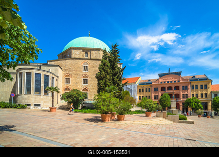 Pécs, Széchenyi tér-stock-foto