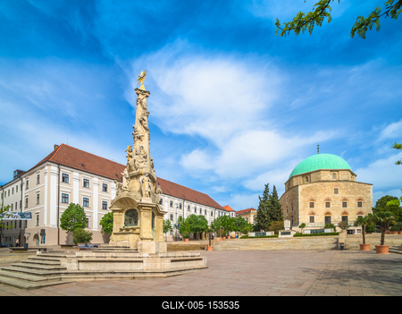 Pécs, Széchenyi tér-stock-foto