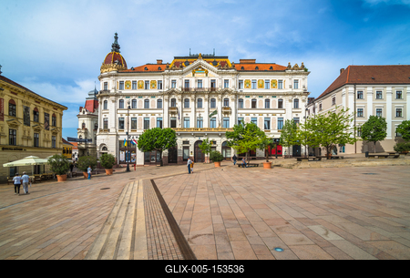 Pécs, Széchenyi tér-stock-foto