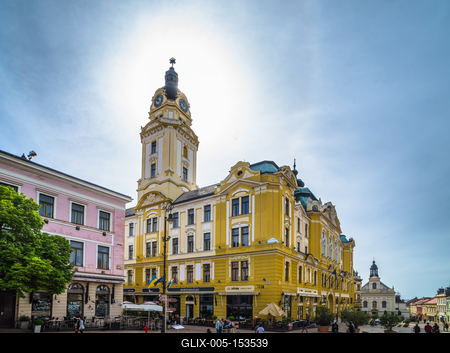 Pécs, Széchenyi tér-stock-foto