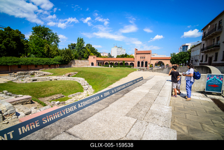 Székesfehérvár, Középkori Romkert-stock-foto