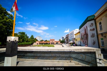 Székesfehérvár, Középkori Romkert-stock-foto