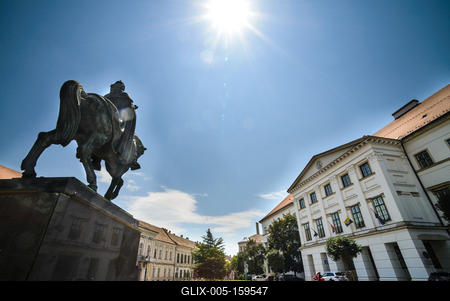 Székesfehérvár, Szent István tér-stock-foto