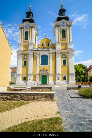 Székesfehérvár, Szent István-székesegyház-stock-foto
