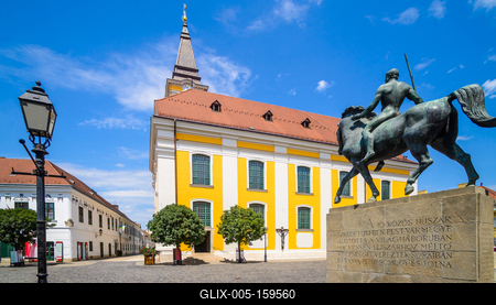 Székesfehérvár, a Városház tér-stock-foto
