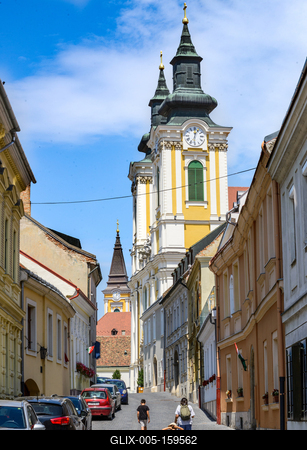Székesfehérvár, Arany János utca-stock-foto