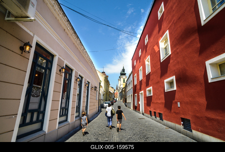 Székesfehérvár, Arany János utca-stock-foto