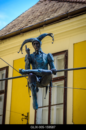 Székesfehérvár, Mujkó szobor-stock-foto