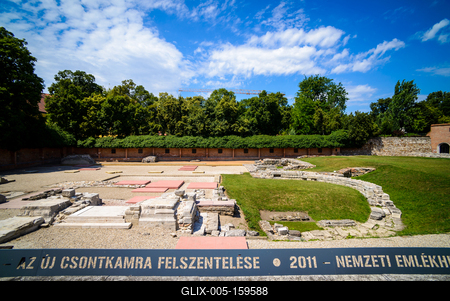 Székesfehérvár, Középkori Romkert-stock-foto