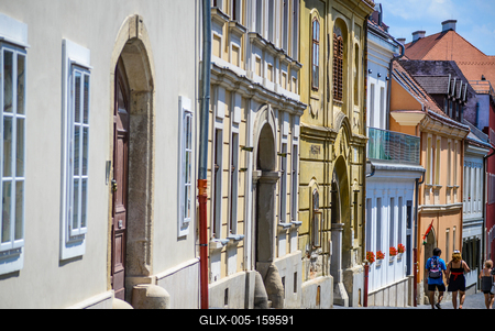 Székesfehérvár, Arany János utca-stock-foto