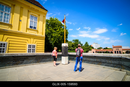 Székesfehérvár, Középkori Romkert-stock-foto