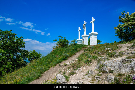 Kálvária-hegy, Pesthidegkút-stock-foto