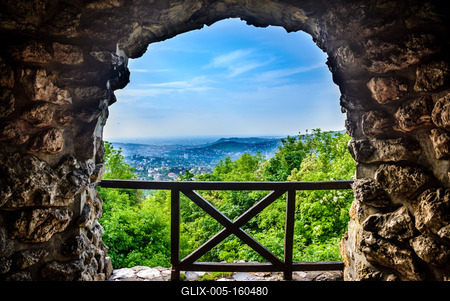 Budapest, Árpád-kilátó-stock-foto