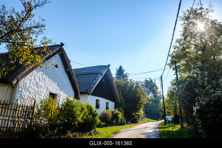 Sukoró, parasztházak-stock-foto