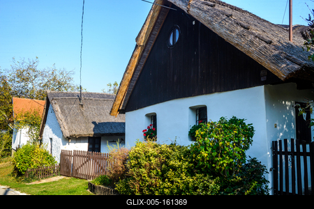Sukoró, parasztházak-stock-foto